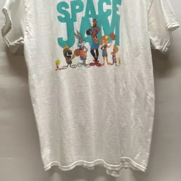 Space Jam LeBron James Shirt Adult Large White Tee A New Legacy Logo T-Shirt - Picture 3 of 9